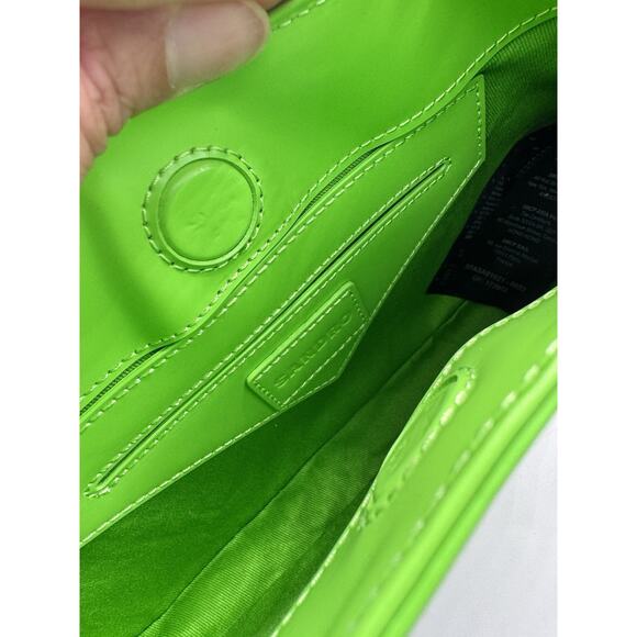 NWT Sandro Sweet Janet Chain Shoulder Bag Vert Pomme Green Apple Small Purse - Picture 10 of 15